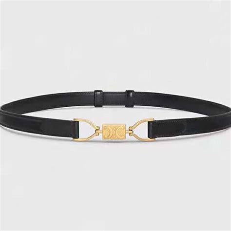 small triomphe belt in taurillon leather